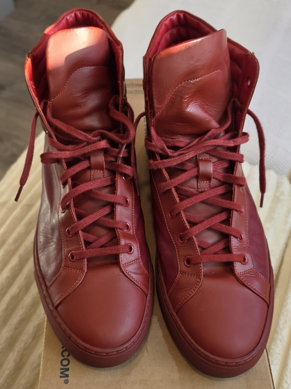 Common Projects Red Hi-Sneaker